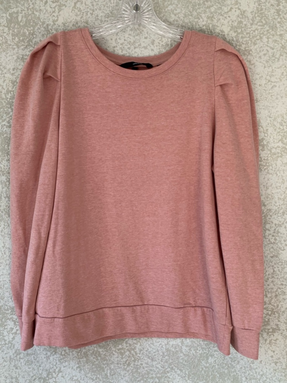 Vero‎ Moda VMNELLA Puff Shoulder Sweatshirt Pink Crewneck Top Large